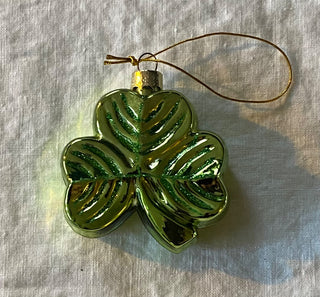 Vintage mercury glass shamrock ornament