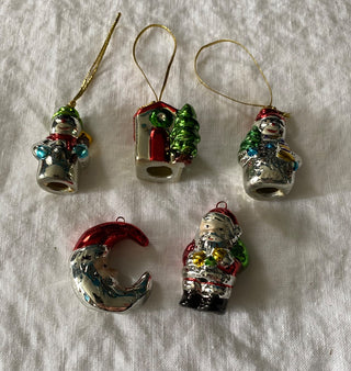 Vintage mini ornaments (set of 5)