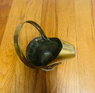 Vintage Mini Brass Coal Scuttle