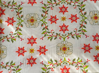 Vintage Scandinavian holiday tablecloth 58x80”