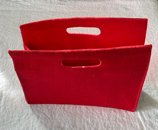 Red felt storage bag