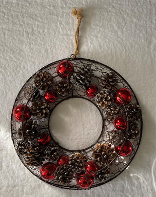 Holiday ornament wreath 12”