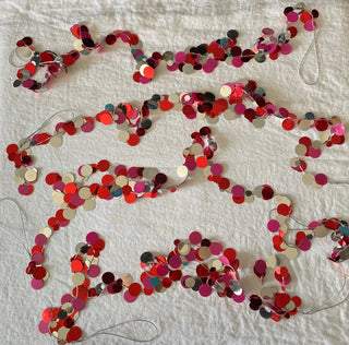 Retro 1990s garland 75” strands (set of 4)