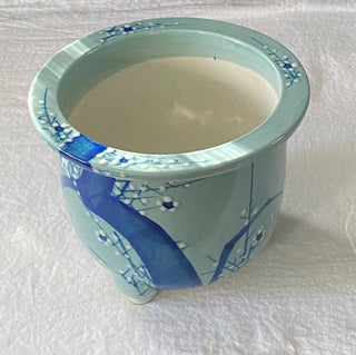 Vintage Seto ware ceramic bonsai planter pot FIRM