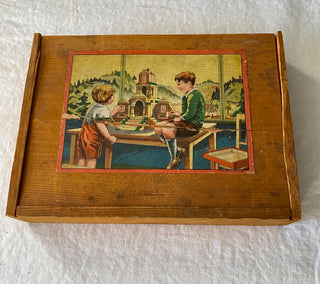 Vintage Japanese blocks set in original box AS IS wear