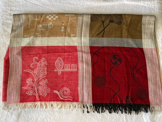 1990 fair trade merino wool scarf 25x64”