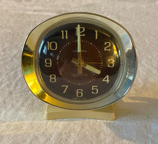 Vintage MCM alarm clock with luminous hands & numbers