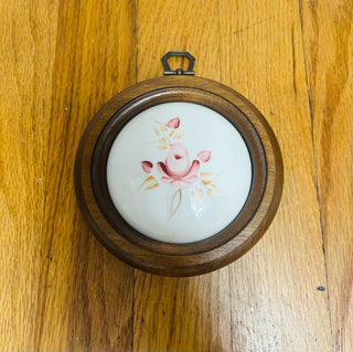 Vintage Ceramic Floral Wall Hanging
