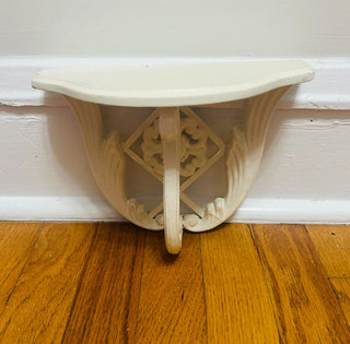 Small Cast Iron Ornate Shelf with Wood
