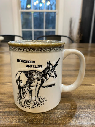 Vintage Coffee Mug Pronghorn Antelope Wyoming