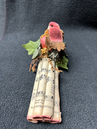 Rolled music paper bird