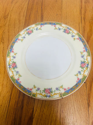 Vintage Floral Plate- Bohemia Czechoslovakia