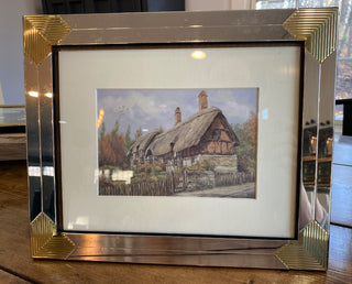 Print of Anne’s Cottage in 80’s Silver & Gold Frame