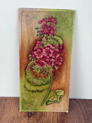 Pink Geranium Painting (Unframed)
