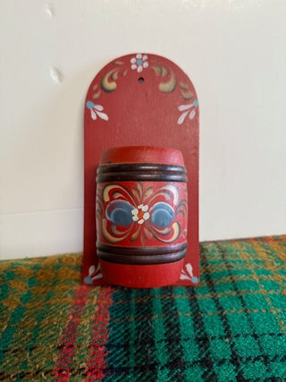 Norwegian Rosemaling Match Holder