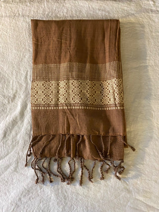 1990s fair trade cotton embroidered scarf