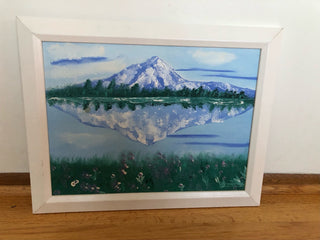 Mountain Reflection Framed Painting