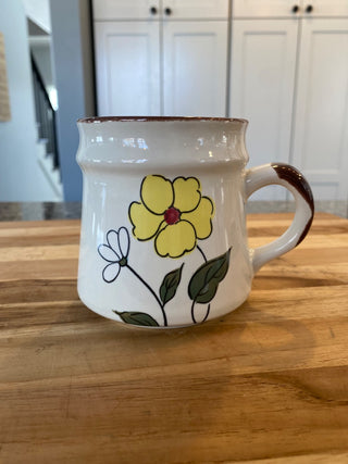 Vintage Yellow Flower Mug