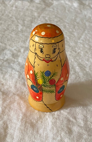 Vintage Santa nesting doll