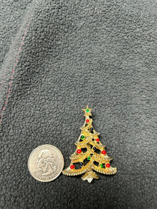 Silver tree brooch