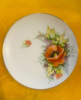 Vintage Nippon Poppy Hand Painted Plate