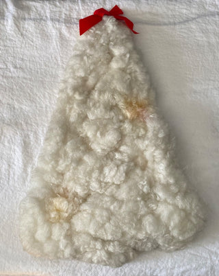 Vintage Christmas tree hook rug AS IS FIRM