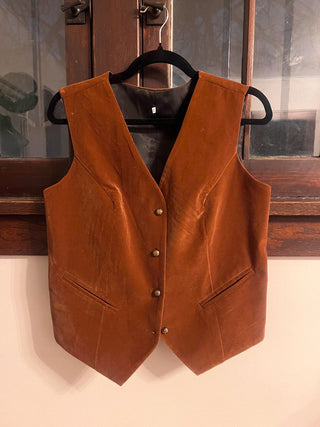 Vintage Aubrun velour vestt size M