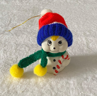 Vintage Snowbell ceramic bell ornament