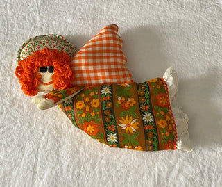 Vintage stuffed fabric angel