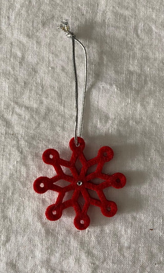 Felt snowflake ornament