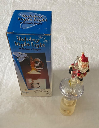 Vintage Santa bubble night light in box