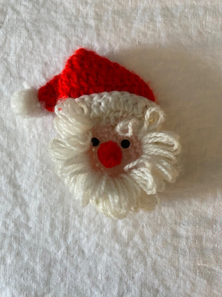 Vintage hand crocheted Santa doorknob cover