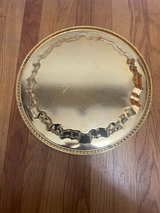 Large Gold Chrome Plated Serving Tray