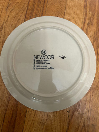 Vintage Newcor Stoneware Plate "Goodearth" pattern