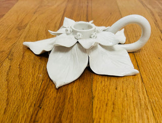 Vintage Flower Candle Holder, Made in Italy