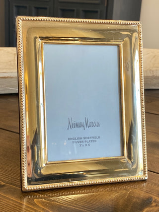 Neiman Marcus 3.5 x 5 English Sheffield Silver Plated Frame