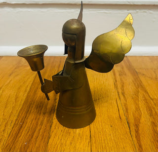 Vintage Brass and Copper Angel Candle Holder (no. 1)