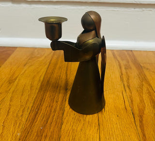 Vintage Brass and Copper Angel Candle Holder (no. 2)