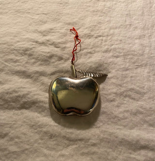 Vintage metal apple ornament