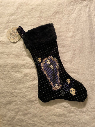 Nightmare Before Christmas stocking with tags