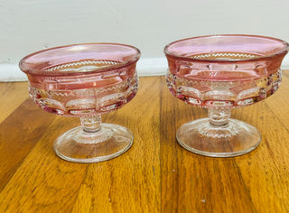 Vintage King's Crown Cranberry Dessert Dish (set of 2)