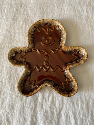 Vintage Hull gingerbread man cookie plate AS IS