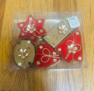 Set of Vintage Marshal Field's Christmas Present Ornaments