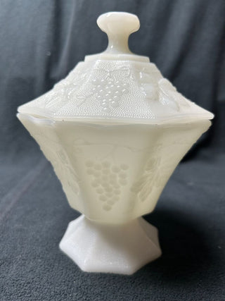 Octagon Milk Glass Dish