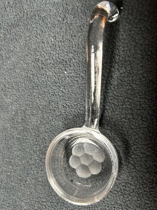 Glass ladle with floral design