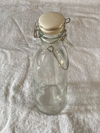 Vintage flip top milk bottle