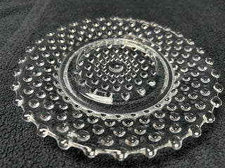 Hobnail clear small plate