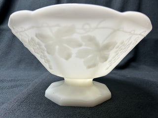 8-Sided Milk Glass Bowl