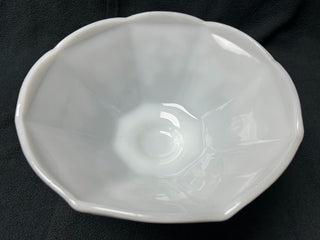 8-Sided Milk Glass Bowl