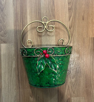 Christmas Hanging Metal Basket